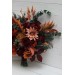 Wedding bouquets in rust burgundy cinnamon orange color theme. Bridal bouquet.Cascading bouquet. Faux bouquet. Bridesmaid bouquet 0033
