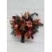 Wedding bouquets in rust burgundy cinnamon orange color theme. Bridal bouquet.Cascading bouquet. Faux bouquet. Bridesmaid bouquet 0033