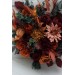 Wedding bouquets in rust burgundy cinnamon orange color theme. Bridal bouquet.Cascading bouquet. Faux bouquet. Bridesmaid bouquet 0033