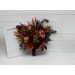 Wedding bouquets in rust burgundy cinnamon orange color theme. Bridal bouquet.Cascading bouquet. Faux bouquet. Bridesmaid bouquet 0033