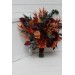 Wedding bouquets in rust burgundy cinnamon orange color theme. Bridal bouquet.Cascading bouquet. Faux bouquet. Bridesmaid bouquet 0033