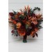 Wedding bouquets in rust burgundy cinnamon orange color theme. Bridal bouquet.Cascading bouquet. Faux bouquet. Bridesmaid bouquet 0033