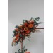  Flower arch arrangement in rust terracotta burnt orange colors.  Arbor flowers. Floral archway. Faux flowers for wedding arch. 0505