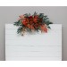  Flower arch arrangement in rust terracotta burnt orange colors.  Arbor flowers. Floral archway. Faux flowers for wedding arch. 0505