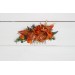 Flower comb in rust terracotta burnt orange color scheme. Wedding accessories for hair. Bridal flower comb. Bridesmaid floral comb. 0505