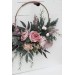 Flower hoop mauve blush pink colors. Alternative bridesmaid bouquet. 0503