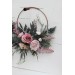 Flower hoop mauve blush pink colors. Alternative bridesmaid bouquet. 0503