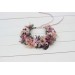 Mauve blush pink flower crown. Hair wreath. Flower girl crown. Wedding flowers. 0503
