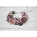 Mauve blush pink flower crown. Hair wreath. Flower girl crown. Wedding flowers. 0503