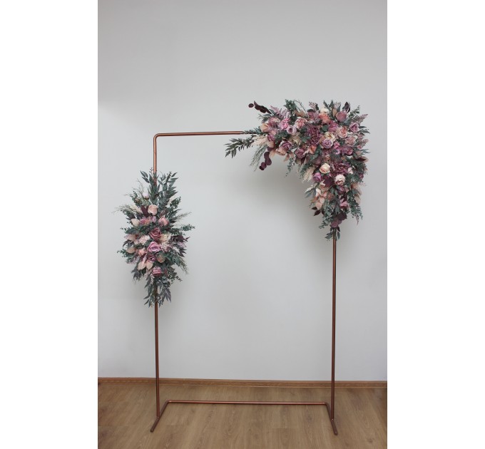 Mauve & Blush Pink Flower Arch Arrangement | Faux Floral Archway for Wedding
