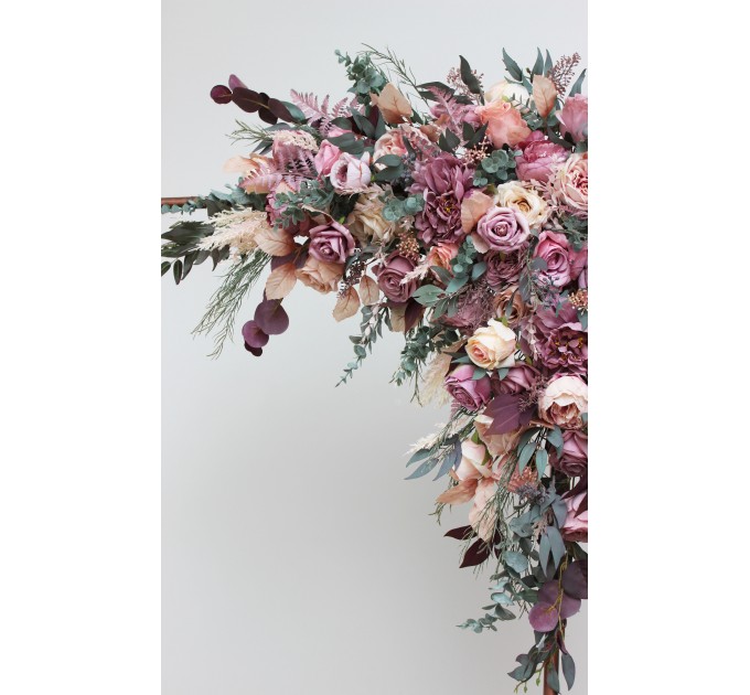 Mauve & Blush Pink Flower Arch Arrangement | Faux Floral Archway for Wedding