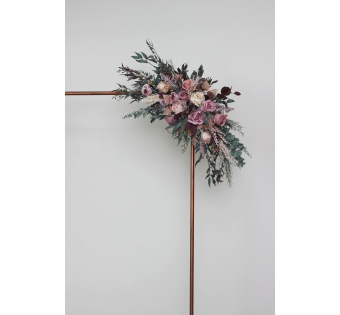 Mauve & Blush Pink Flower Arch Arrangement | Faux Floral Archway for Wedding