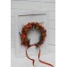 Rust terracotta burnt orange  flower crown. Hair wreath. Flower girl crown. Wedding flowers. 0505