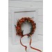 Rust terracotta burnt orange flower crown. Hair wreath. Flower girl crown. Wedding flowers. 0505