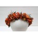 Rust terracotta burnt orange flower crown. Hair wreath. Flower girl crown. Wedding flowers. 0505