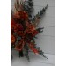 Wedding bouquets in rust terracotta burnt orange  colors. Bridal bouquet.  Faux bouquet. Cascading bouquet. Bridesmaid bouquet. Banksia bouquet. 0505