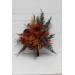 Wedding bouquets in rust terracotta burnt orange  colors. Bridal bouquet.  Faux bouquet. Cascading bouquet. Bridesmaid bouquet. Banksia bouquet. 0505