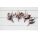  Wedding boutonnieres and wrist corsage  in mauve blush pink  color theme. Flower accessories. 0503