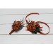  Wedding boutonnieres and wrist corsage  rust terracotta burnt orange color theme. Flower accessories. 0505