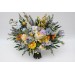 Yellow, Ivory, Dusty Blue & Lavender Bridal and Bridesmaid Bouquets