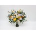 Yellow, Ivory, Dusty Blue & Lavender Bridal and Bridesmaid Bouquets