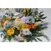 Yellow, Ivory, Dusty Blue & Lavender Bridal and Bridesmaid Bouquets