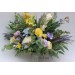 Yellow, Ivory, Dusty Blue & Lavender Bridal and Bridesmaid Bouquets