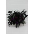 Black, Green & Purple Gothic Moody Bridal and Bridesmaid Bouquets