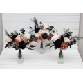 Mini Bouquets for Vases in Dusty Rose, Black, Cinnamon & White
