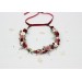 Burgundy, White & Dusty Rose Flower Crown – Romantic Faux Hair Wreath