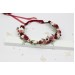 Burgundy, White & Dusty Rose Flower Crown – Romantic Faux Hair Wreath