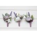 Lavender, White & Lilac Wedding Boutonnieres