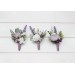 Lavender, White & Lilac Wedding Boutonnieres