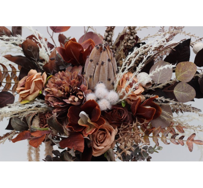 Neutral Brown & Cream Bridal Wedding Bouquet