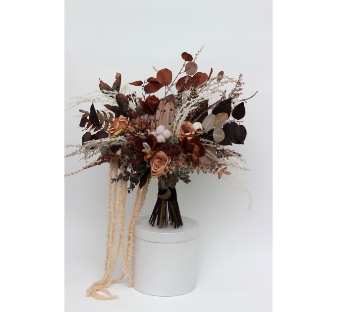 Neutral Brown & Cream Bridal Wedding Bouquet