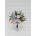 Yellow, Ivory, Dusty Blue & Lavender Wedding Table Mini Bouquets