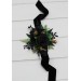 Moody Forest Green & Black Gold Wrist Corsage for Wedding