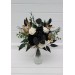 Ivory, Black & Gold Hunter Green Table Mini Bouquets