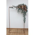 Beige brown eucalyptus greenery archway flowers.  Arbor flowers. Floral archway. Faux flowers for wedding arch. 0507
