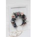 Dusty blue beige flower crown. Hair wreath. Flower girl crown. Wedding flowers. 0506