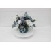 Dusty blue white centerpiece. Table decor. Wedding flowers in box. 0508