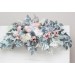  Flower arch arrangement in dusty blue blush pink white colors.  Arbor flowers. Floral archway. Faux flowers for wedding arch. 0509