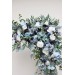  Flower arch arrangement in dusty blue white colors.  Arbor flowers. Floral archway. Faux flowers for wedding arch. 0508