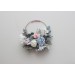 Flower hoop dusty blue blush pink white colors. Alternative bridesmaid bouquet. 0509