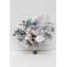Wedding bouquets in Dusty blue blush pink white colors. Bridal bouquet. Cascading bouquet. Faux bouquet. Bridesmaid bouquet. 0509