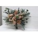Wedding bouquets in beige brown colors. Bridal bouquet. Faux bouquet. Bridesmaid bouquet. 0507