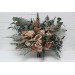 Wedding bouquets in beige brown colors. Bridal bouquet. Faux bouquet. Bridesmaid bouquet. 0507