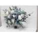 Wedding bouquets in dusty blue white colors. Bridal bouquet. Cascading bouquet. Faux bouquet. Bridesmaid bouquet. 0508