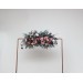 Flower Arch Arrangement in Navy Blue, Dusty Rose & Mauve | Faux Floral Archway for Wedding
