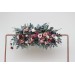 Flower Arch Arrangement in Navy Blue, Dusty Rose & Mauve | Faux Floral Archway for Wedding